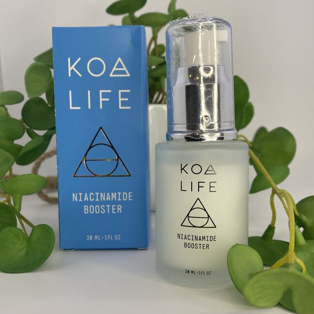 NIB KOA LIFE Niacinamide Booster 1 Oz Face Antiaging Hydration VeganCruelty Free